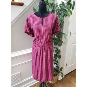 Old Navy Women's Purple Rayon Round Neck Short Sleeve Knee Length Dress XXL